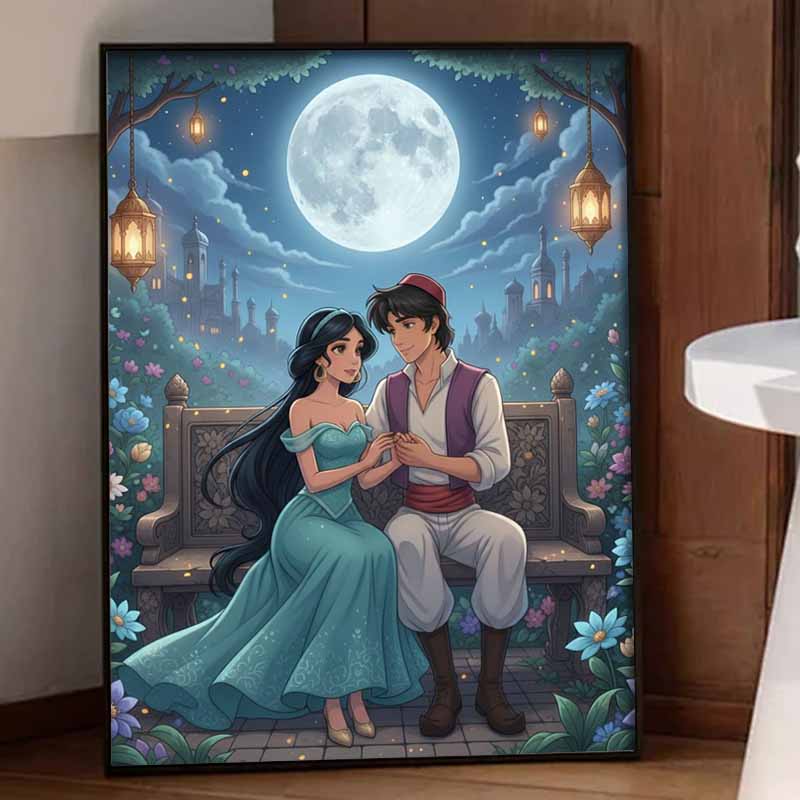 Disney Алмазная мозаика 5D Сделай сам Аладдин Жасмин Алмазная живопись Искусство Алмазная мозаика Набор для взрослых/начинающих Идея подарка Декор для дома
