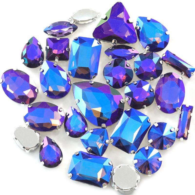 Поставка Стеклянная дрель-коготь, сшитая вручную, пряжка из алмазного кристалла, своими руками, свадебная одежда, аксессуары для волос, пряжка для обуви, аксессуары, смешанные 50 шт.