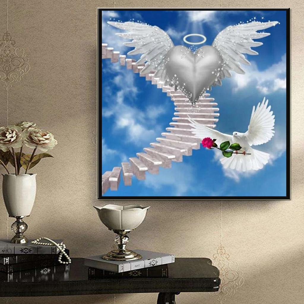 DIY Алмазная картина «Голубь мира» Набор для вышивки крестом Мозаика Искусство Алмазная картина Полный круг/Квадратный алмаз Украшение дома