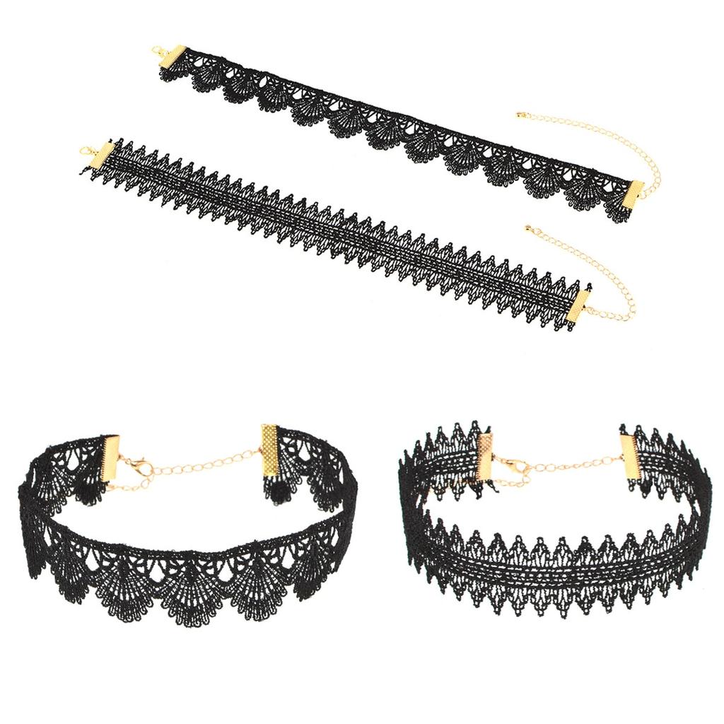 2 /3pcs Sexy Hollow Lace Choker New Design Black Choker Necklace Simple Clavicle Necklace For Women Jewelry Classic Lace Necklace