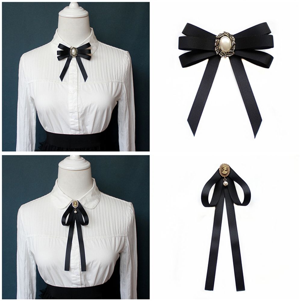 Ribbon Tie Shirt Accessory for School Costume Wedding JK Bow Tie Ribbon Brooches Cravat Neck Ties