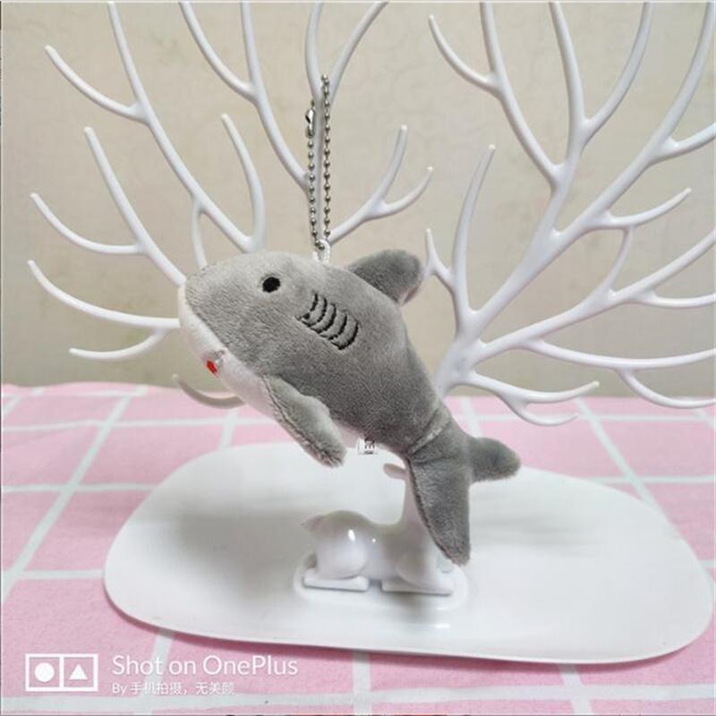 4 цвета - Милая плюшевая игрушка акула Мягкая мягкая игрушка брелок для ключей на день рождения Кукла Подарок для детей