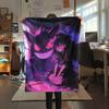 Dark Ghastly  Print Flannel Blanket, High quality Comfortable for All Seasons, Home Decor, Warmth and Comfort