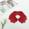 White Fake Collar for Women Shirt Blouse Necklace Candy Color False Collar Handmade Beads Detachable Sweater Collars Decor