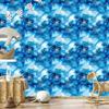 Wallpaper Ink blue, azure, turquoise and celadon 50x1000