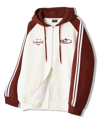 Худи на молнии Underoff Raglan Track Star Logo Бордовый