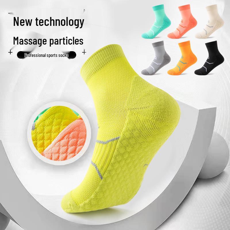 Зимние носки для бега и пеших прогулок: Плотная махровая подошва, амортизирующая, влагоотводящая, массажная подошва для фитнеса