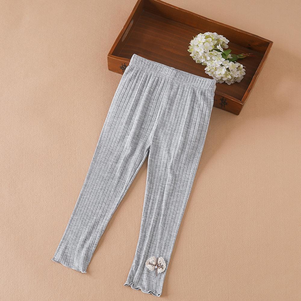 Леггинсы для девочек, детская одежда 2024 года, повседневная одежда в корейском стиле, однотонные детские колготки, брюки