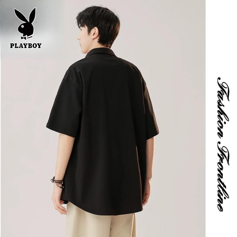 PLAYBOY Новая мужская рубашка с коротким рукавом в китайском стиле