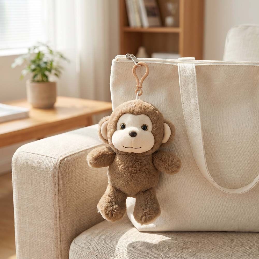 PP Cotton Simulation Monkey Doll Bag Charm Monkey Stuffed Pendant Kids & Adults