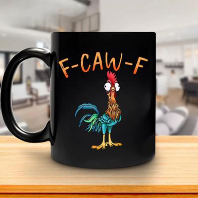 Персонализированная кружка F-Caw-F Chicken 15 унций керамическая кофейная чашка смешная петух фермерское животное юмор кружка многоразовая