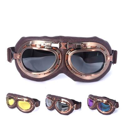 Ретро мотоциклетные очки, винтажные мото классические очки для Harley Pilot, стимпанк, квадроцикл, велосипед, медный шлем