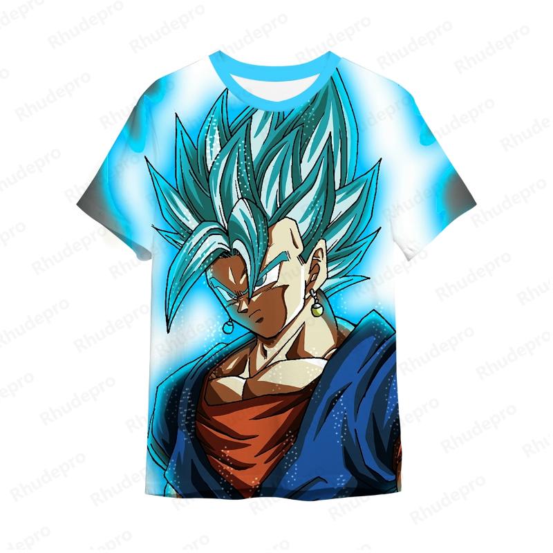 Футболка Мужская Мужская Детская Топы Dragon Ball Новые Футболки Мода Лето Хип-хоп Одежда Уличная Одежда Гоку Короткий Рукав Y2k