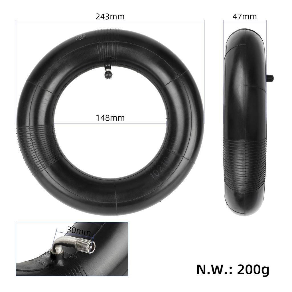 Ulip Reinforced 10*3/255*80 Inner Tube with Bent 90 degree for 255×80 90/65-6.5 80/65-6.5 Tires