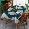 Designer Embroidered Lace Crochet Tablecloth Elegant European Rustic Floral Table Decoration Chair Cover Table Runner & Cloth