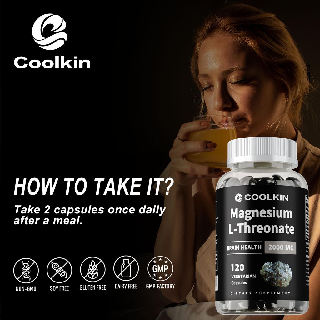 Magnesium L-Threonate-Support Memory & Focus,Boost Brain & Nervous System Health