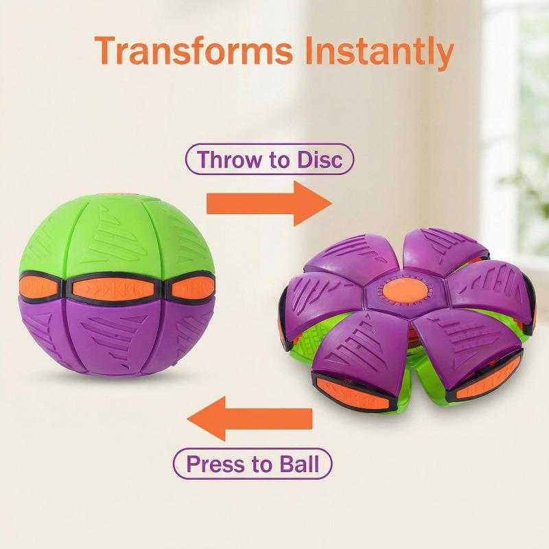 Deformable Flying Saucer Ball Magic Vent Toy for Kids Outdoor & Indoor Parent-Child Foot Pressure Relief Stress Decompression Gift
