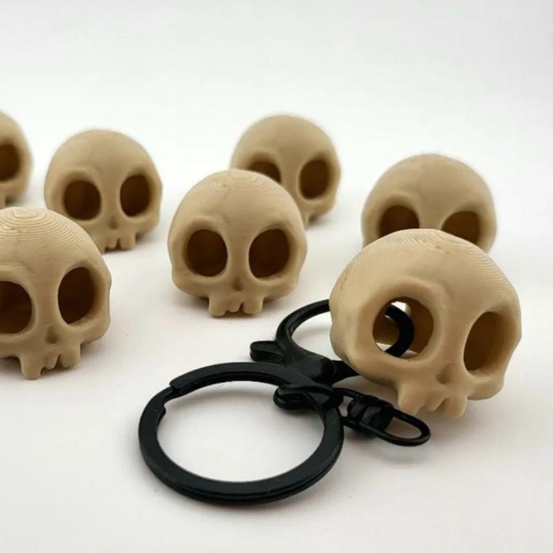 3D Printed Skull Keychain Pendant Creative Design Decoration Bag Accessories Charm Fashion Gift