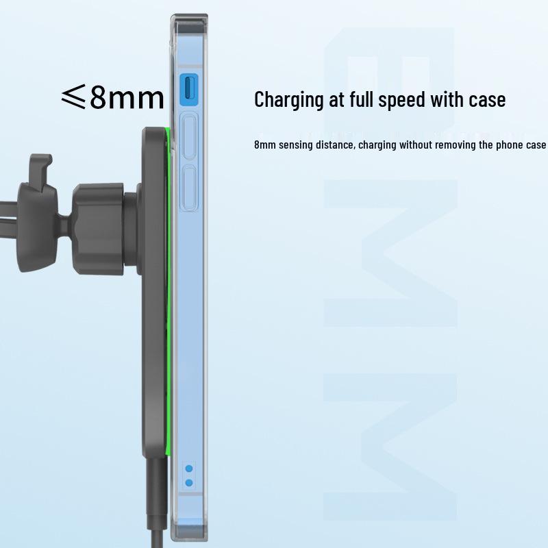 Магнитное беспроводное автомобильное зарядное устройство для телефонов Apple: Автомобильный держатель с быстрой зарядкой
