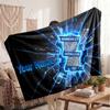 BIRMINGHAM CITY Personalized Fleece Blanket With Football Logo, Custom Name Text Soft Warm Home Throw Blanket