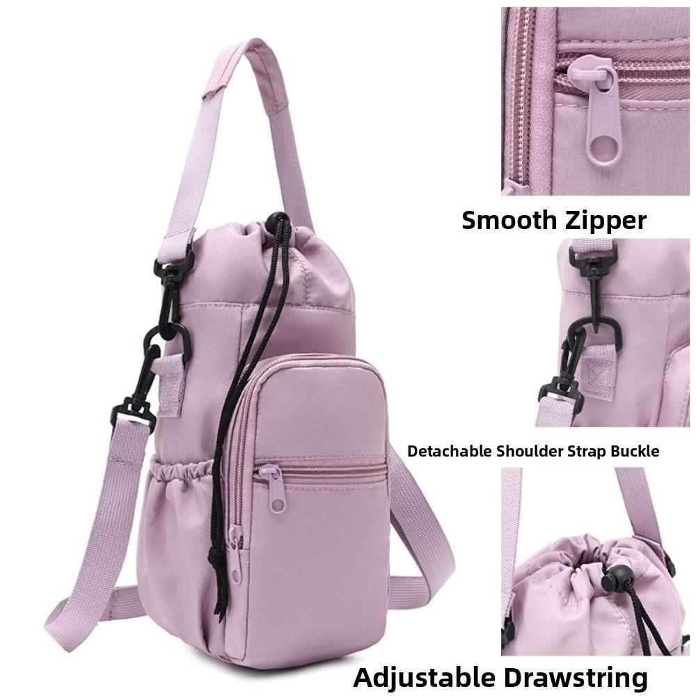 Регулируемый ремень Сумка для бутылки с водой Защитный чехол Изолированный Держатель для термобутылки с карманом для телефона Через плечо