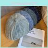 Denim Retro Beret Hat Short Brim Duckbill Cap For Women Casual Wear Street