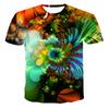 Summer Digital Printed 3D T-shirt with Round Neck Print for Men Shirt