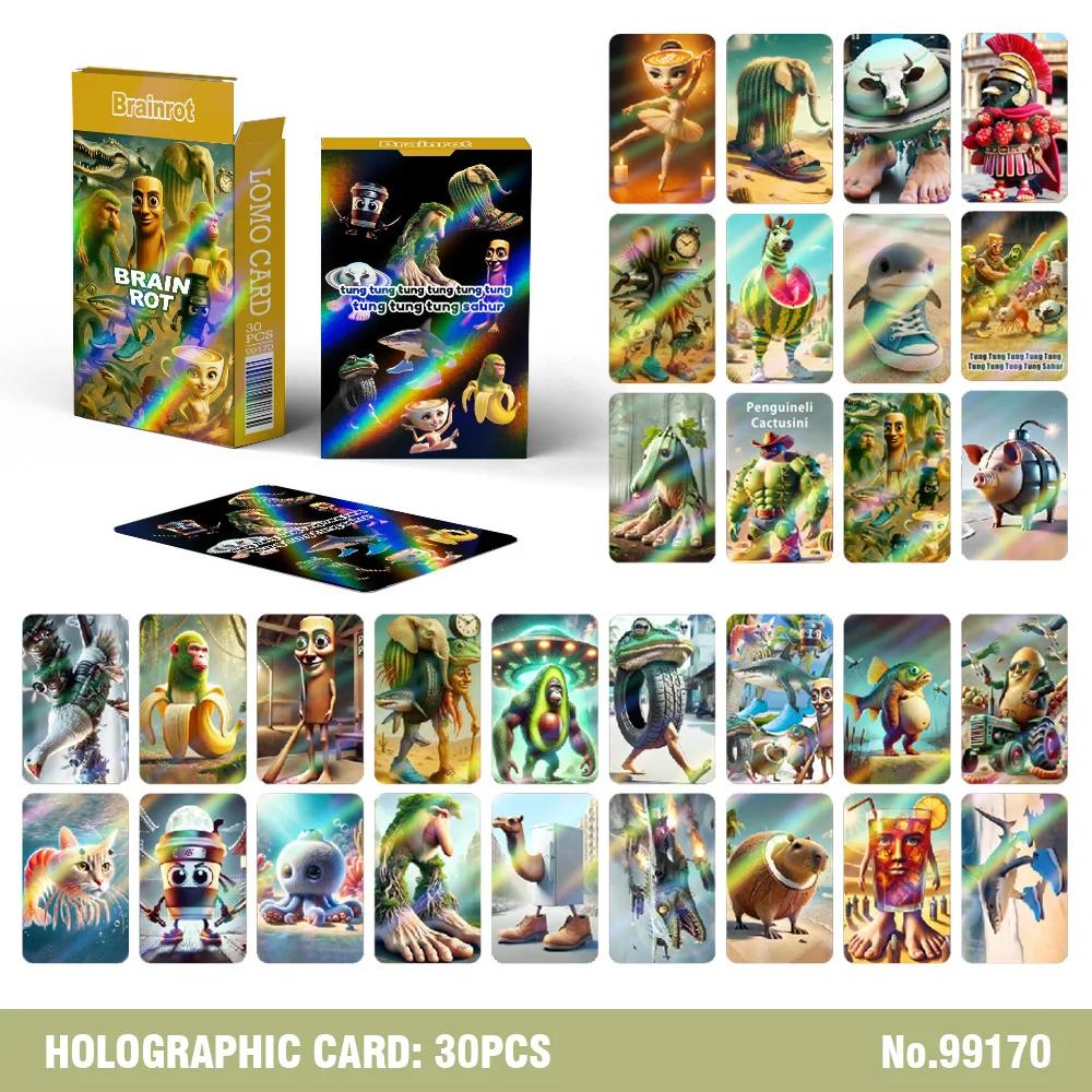 92/30 шт. Аниме Итальянская игра 'Brainrot' Карточки Tralalero Tralala Коллекционные карты Фото Классические игрушки Детская вечеринка Косплей Подарки