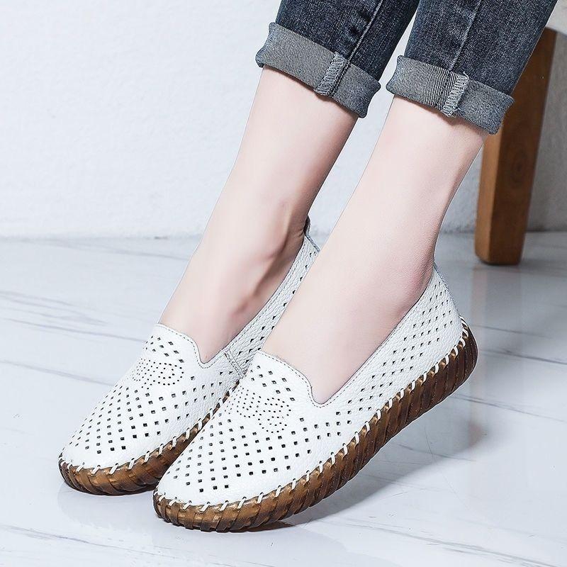 Летние сандалии, женская обувь на плоской подошве, дышащая повседневная обувь с сетчатой ​​подкладкой, противоскользящая обувь на мягкой подошве на плоской подошве