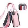 iPhone 14ProMax/13Pro/12/11 Case with Diagonal Lanyard & Coin Purse