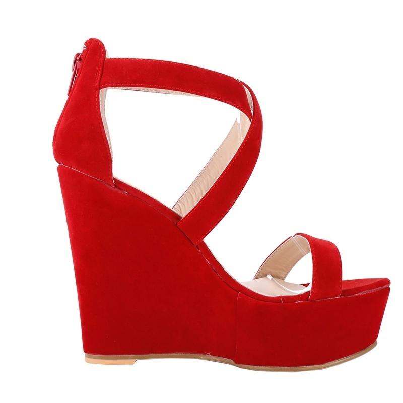 Модные женские босоножки с открытым носком на высоком танкетке, сексуальные клубные туфли на каблуке 12 см, свадебная обувь для вечеринок в стиле OL