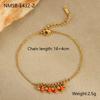 GEMCHIC Women's Geometric Tassel Bracelet Fashion Colorful Beaded Chain Jewelry