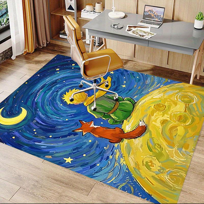1 шт. Луна Маленький принц Очень большой Нескользящий ковер для пола, Офис, семья, спальня, студия, ковер большого размера, ковры для помещений