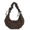 Large capacity leopard print retro bag women's autumn and winter 2025 new casual niche design single shoulder messenger bag dumpling bag