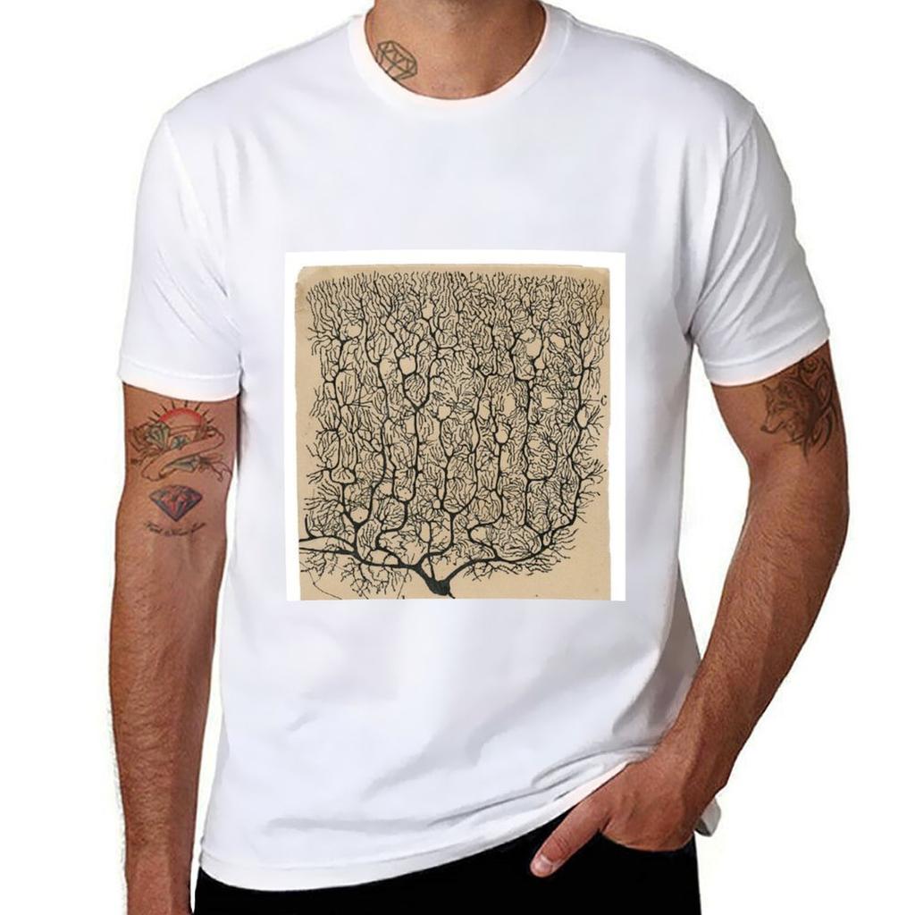 Cajals Neurons Sketch Tshirt Casual Trendy Streetwear Tee Shirt