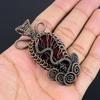 Red Flash Labradorite Pendant, 999 Copper Wire Wrapped Jewelry, Gemstone Jewelry Pendant, Handmade Wedding Gift Jewelry