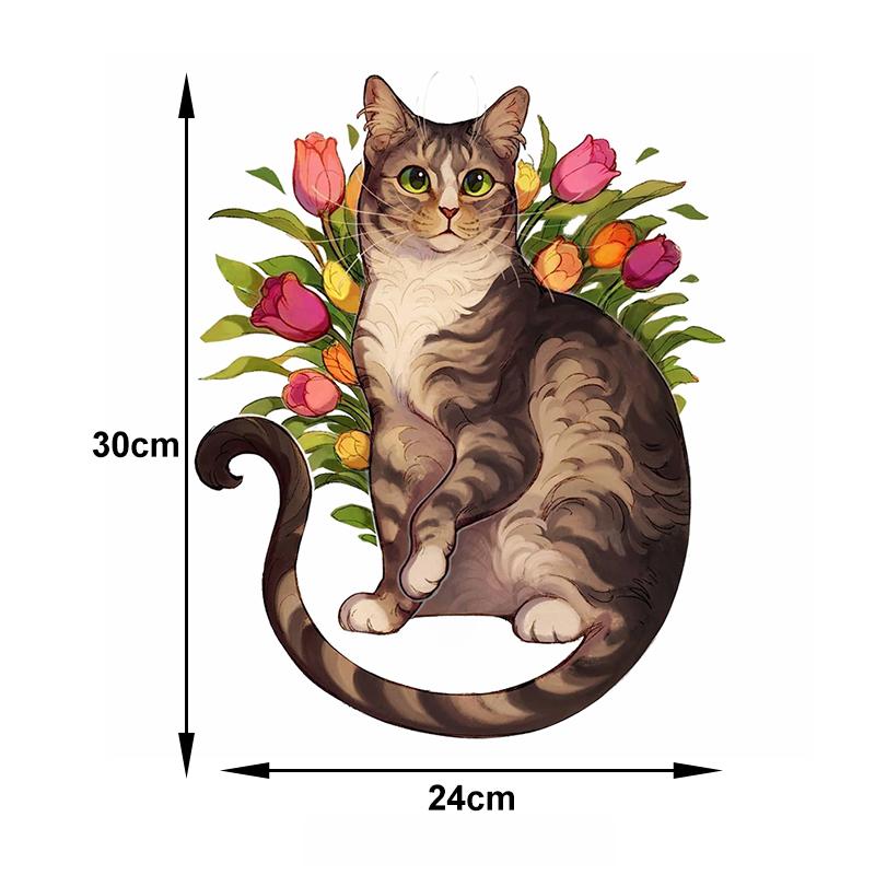 T286 # милый кот Наклейка на стену Ванная Комната Декор для туалета Гостиная Шкаф украшения дома наклейки украсить самоклеящаяся фреска