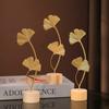 Minimalism Nordic Style Iron Art Ginkgo Leaf Decoration Light Luxury Metal Crafts for Interior Decoration