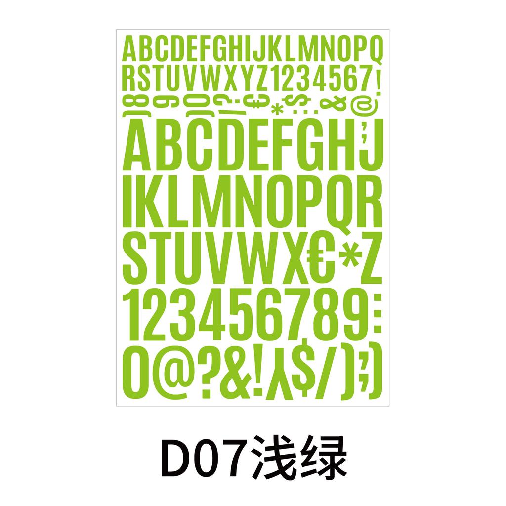 Letter Sticker 2+4cm Vinyl PVC Waterproof Self-adhesive Mailbox Car Size Alphanumeric Sticker
