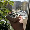 Домашний Балконный Инструмент для Посадки Самополивающийся Горшок для Рассады, Пластиковый Горшок на 4 Ячейки с Дренажными Отверстиями, Поддон для Проращивания Семян, Резервуар для Воды, для Суккулентов