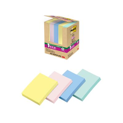 3M Клейкие Прочные Милые 75 x 90 Листов x 5 Стикеров Post-it, Клейкие, Вкладыши Pop-Up, Разноцветные, 50 мм, Блоки, 656-5SSPOP-APN