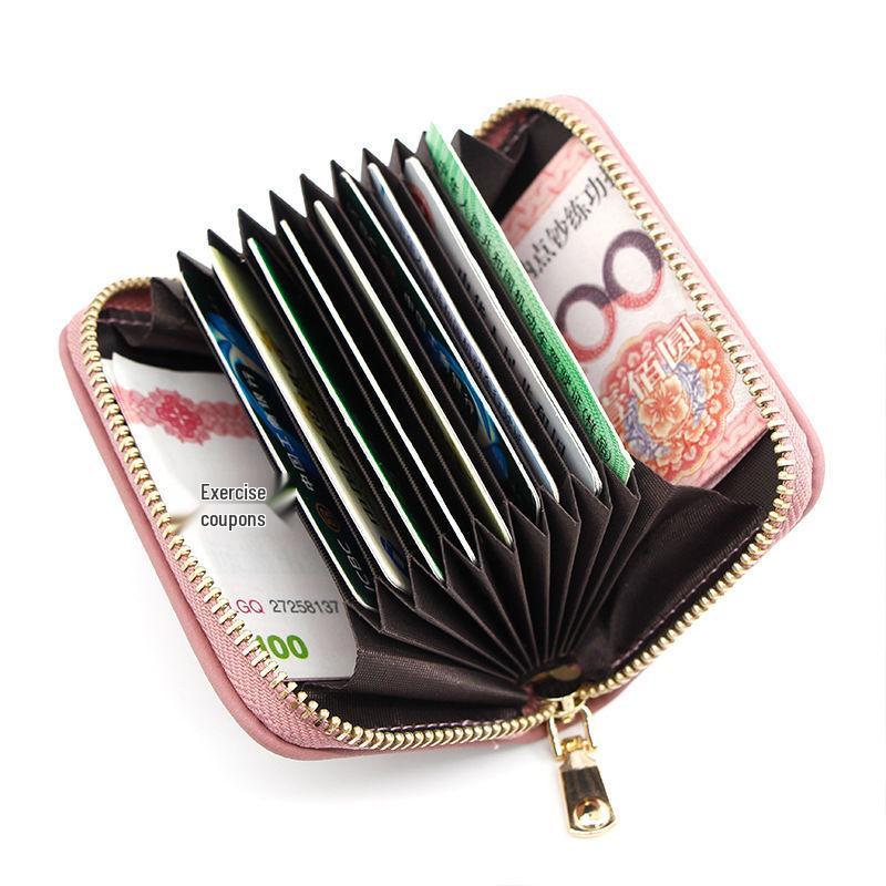 Женский кошелек-картхолдер на молнии - Много отделений для карт, Большая вместимость, Мини-кошелек для монет