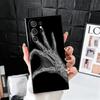 Funny X-Ray Hand Bones Soft Phone Case for Samsung Galaxy S26 S25 Edge S24 Ultra S23 Plus S22 S21 FE S20 Black Cover Back Shell