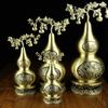 Brass Unicorn Gourd Tree Office Living Room Decoration Ornament Recruit Treasure Pure Copper Fortune Tree, Vine Branch Gourd