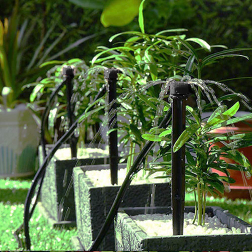 6 шт. регулируемых капельниц для полива, регулируемая система капельного орошения с потоком воды на 360 градусов, капельницы для полиэтиленовой трубы диаметром 4/7 мм для цветников.