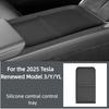 Для обновленных моделей Tesla 2025 года Model 3/Y/YL Силиконовый лоток центральной консоли Противоскользящий ящик для хранения Аксессуары для интерьера