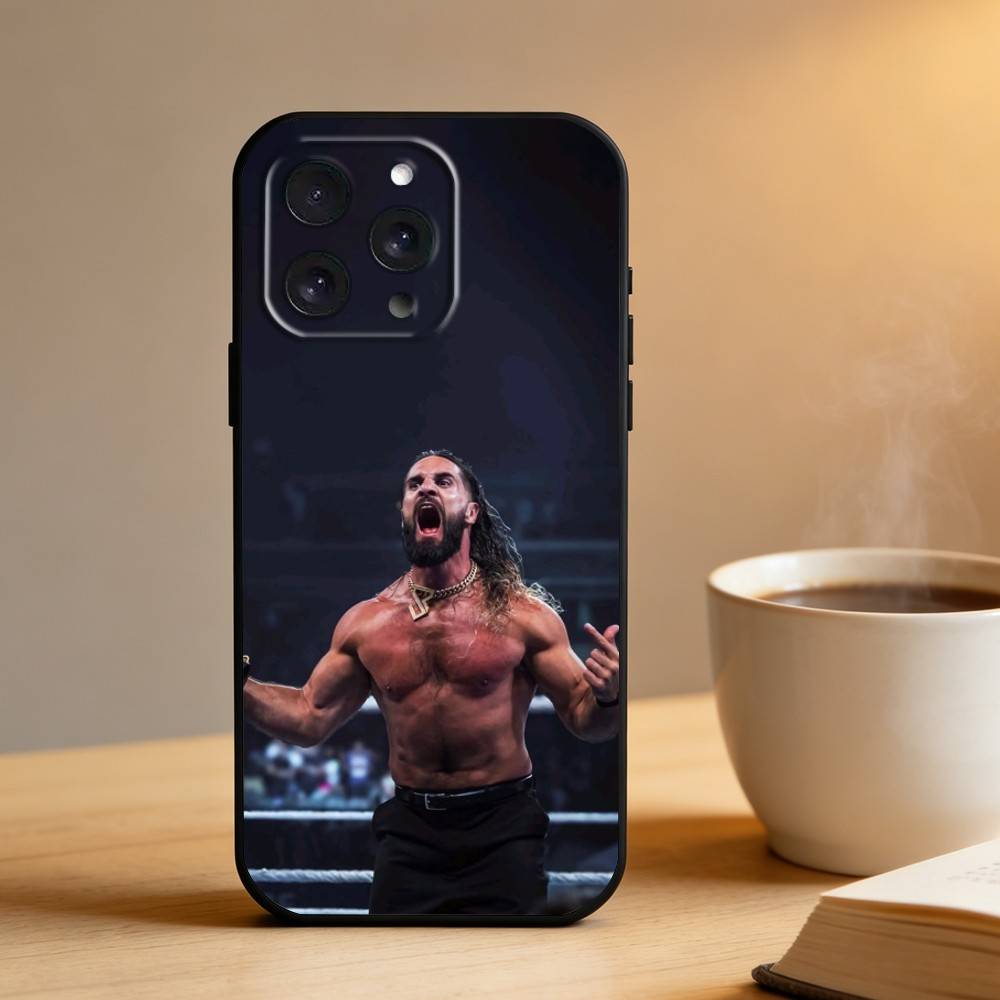 Чехол для телефона Боксер S-Сет Роллинс Для iPhone 16,15,14,13,12,17,Pro Max,Plus Силиконовый Черный Чехол