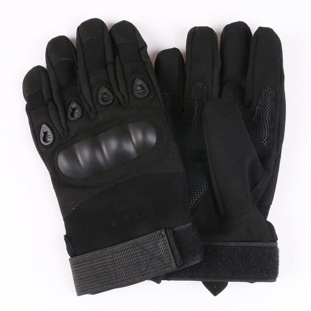 Tactical Gloves Black British Outdoor Riding Military Fans Anti-Cut Field Performance Sports Fitness Hard Shell Half Finger Gloves