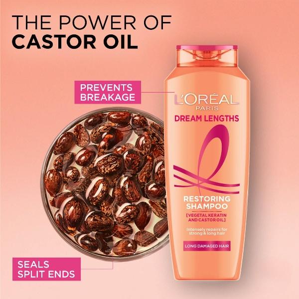 L'Oreal Paris Восстанавливающий шампунь 340 мл | Питает | Восстанавливает и придает блеск | Для длинных и тусклых волос | Мечта Длины
