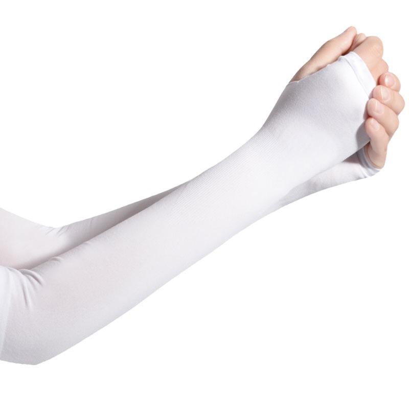 Женские длинные перчатки из ледяного шелка, солнцезащитный крем, рукава, защита от солнца и ультрафиолета, теплые рукава с половиной пальца